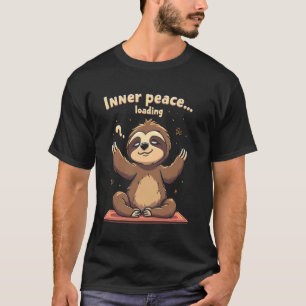 Grappige Zen Luiaard Humor Innerlijke Vrede Vinden T-shirt