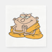 Grappige Zen-monnik Mediterende Man Servet (Voorkant)