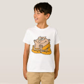 Grappige Zen-monnik Mediterende Man T-shirt (Voorkant volledig)