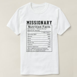 Grappige zendeling voedingsfeiten kerk staf cadeau t-shirt