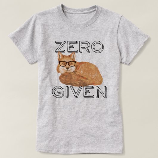 Grappige Zero Fox gegeven T-shirt (Design voorkant)