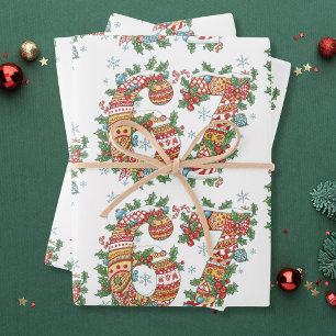 Grappige Zes Zeven 67 Brainrot Meme 6 7 Kerstmis Inpakpapier Vel