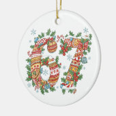 Grappige Zes Zeven 67 Brainrot Meme 6 7 Kerstmis Keramisch Ornament (Links)
