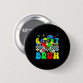 Grappige zes zeven 67 bruh 6 7 puzzel autisme ronde button 5,7 cm (Voorkant /achterkant)