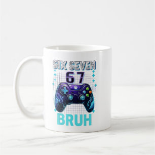 Grappige Zes Zeven 67 Bruh Verjaardag Jongen Gamer Koffiemok