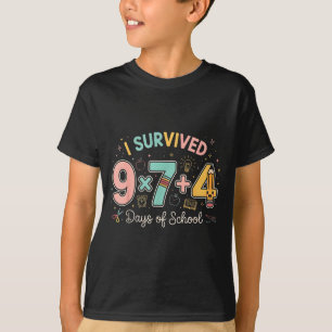 Grappige zes zeven 67 dagen school meme wiskunde l t-shirt