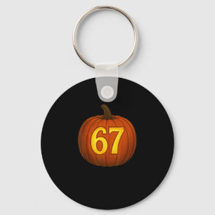 Grappige Zes Zeven 67 Halloween Pompoen Jackolante Sleutelhanger