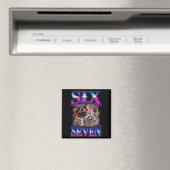 Grappige zes zeven 67 Meme 67 Wasbeer Meme Bootleg Magneet (Insitu (Vaatwasser))