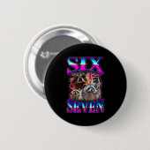 Grappige Zes Zeven 67 Meme 67 Wasbeer Meme Bootleg Ronde Button 5,7 Cm (Voorkant /achterkant)