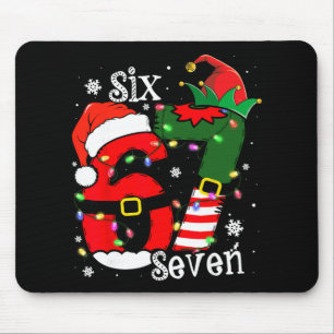 Grappige Zes Zeven 67 Meme 6 7 Elf Kerstman Kerst Muismat