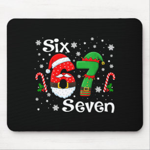 Grappige Zes Zeven 67 Meme 6 7 Elf Kerstman Kerstm Muismat