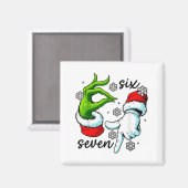 Grappige Zes Zeven 67 Meme 6 7 Kerst Elf Hand Jong Magneet (Voorkant / Achterkant)