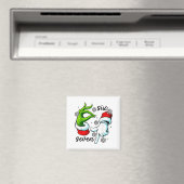 Grappige Zes Zeven 67 Meme 6 7 Kerst Elf Hand Jong Magneet (Insitu (Vaatwasser))