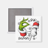 Grappige Zes Zeven 67 Meme 6 7 Kerst Elf Hand Jong Magneet (Voorkant / Achterkant)