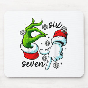 Grappige Zes Zeven 67 Meme 6 7 Kerst Elf Hand Jong Muismat