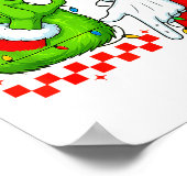 Grappige Zes Zeven 67 Meme 6 7 Kerst Elf Hand Jong Poster (Hoek)