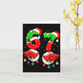 Grappige Zes Zeven 67 Meme 6 7 Kerstman Hand B Kaart (Gele Bloem)