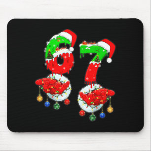 Grappige Zes Zeven 67 Meme 6 7 Kerstman Hand B Muismat