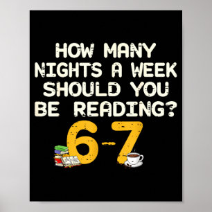 Grappige Zes Zeven 67 Meme Boekliefhebber Lezen 6 Poster