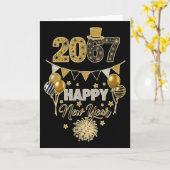 Grappige zes zeven 67 meme gelukkig nieuwjaar  kaart (Gele Bloem)