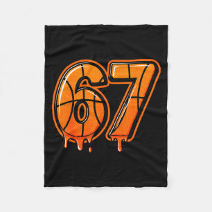 Grappige Zes Zeven 67 Meme Gen Alpha 67 Basketbal Fleece Deken