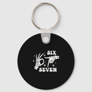Grappige Zes Zeven 67 Meme Gen Alpha Skelet Handen Sleutelhanger