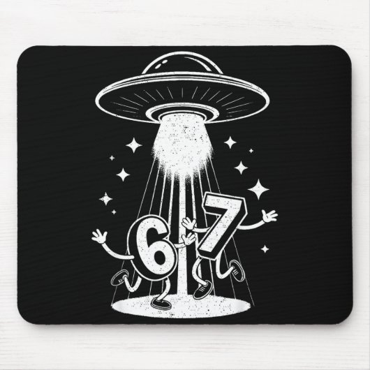 Grappige Zes Zeven 67 Meme Internet Meme Ufo Gen A Muismat (Voorkant)