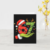 Grappige Zes Zeven 67 Meme Kerstman Kerst Brainrot Kaart (Gele Bloem)