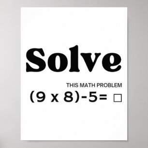 Grappige zes zeven 67 meme Pemdas school wiskunde Poster