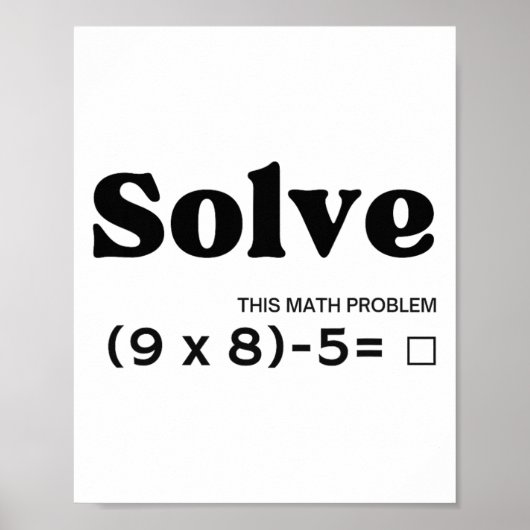 Grappige zes zeven 67 meme Pemdas school wiskunde Poster (Voorkant)