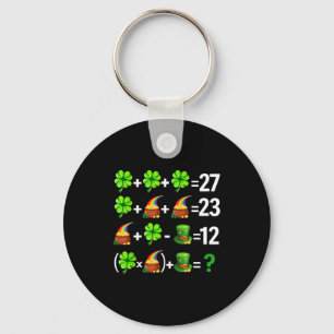 Grappige zes zeven 67 meme St. Patrick's Day wisku Sleutelhanger