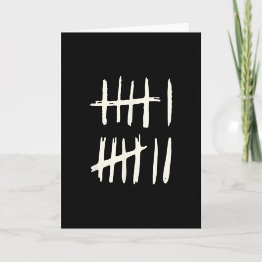 Grappige Zes Zeven 67 Meme Tally Marks 6 7 Nummers Kaart (Voorkant)