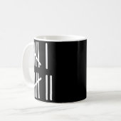 Grappige Zes Zeven 67 Meme Tally Marks 6 7 Nummers Koffiemok (Voorkant links)