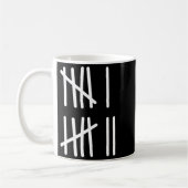 Grappige Zes Zeven 67 Meme Tally Marks 6 7 Nummers Koffiemok (Links)