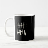 Grappige Zes Zeven 67 Meme Tally Marks 6 7 Nummers Koffiemok (Links)