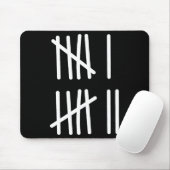 Grappige Zes Zeven 67 Meme Tally Marks 6 7 Nummers Muismat (Met muis)