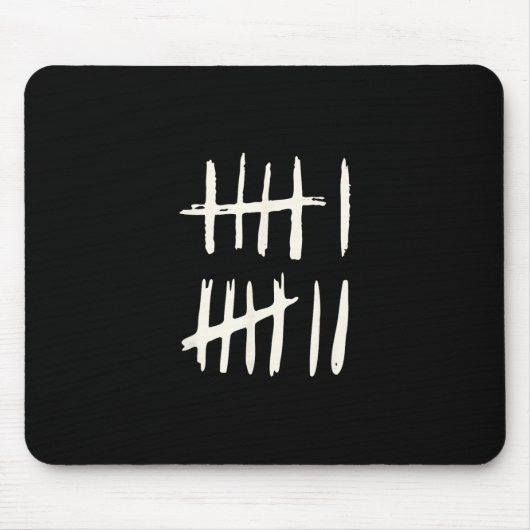 Grappige Zes Zeven 67 Meme Tally Marks 6 7 Nummers Muismat (Voorkant)