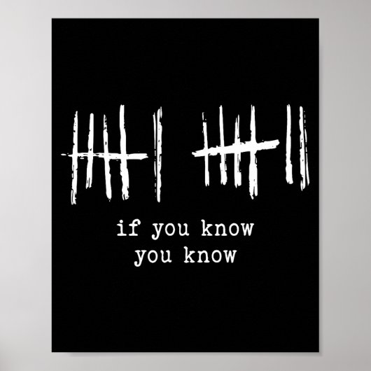 Grappige Zes Zeven 67 Meme Tally Marks 6 7 Nummers Poster (Voorkant)