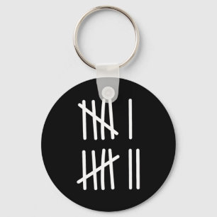 Grappige Zes Zeven 67 Meme Tally Marks 6 7 Nummers Sleutelhanger