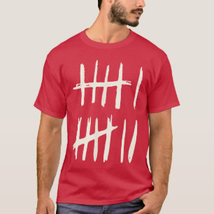 Grappige Zes Zeven 67 Meme Tally Marks 6 7 Nummers T-shirt