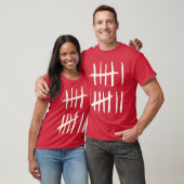 Grappige Zes Zeven 67 Meme Tally Marks 6 7 Nummers T-shirt (Unisex)