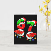 Grappige Zes Zeven 67 Mop 6 7 Kerstman Hand B Kaart (Gele Bloem)