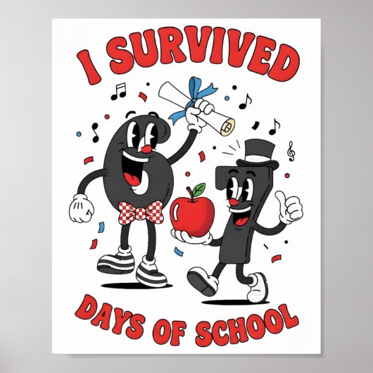 Grappige Zes Zeven 67 School Meme Nummers Leraar S Poster (Voorkant)