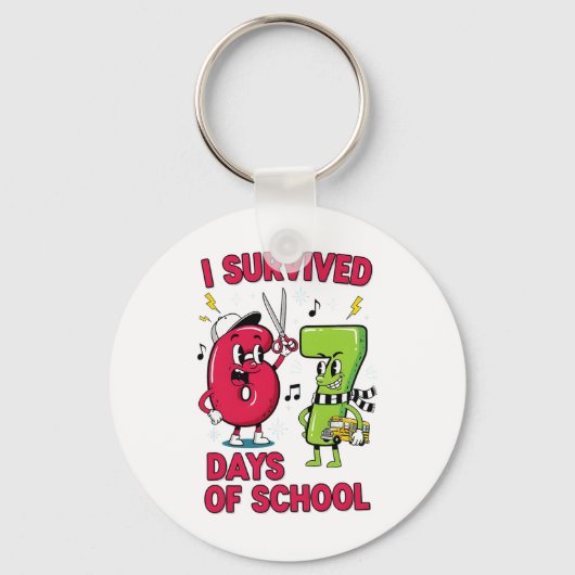 Grappige Zes Zeven 67 School Meme Nummers Leraar S Sleutelhanger (Voorkant)