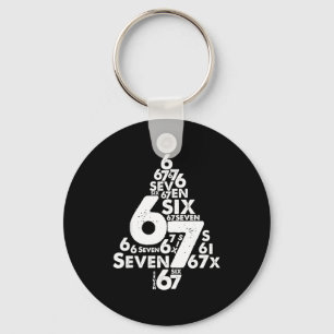 Grappige zes zeven 6 7 Kerstboom Meme Kerstmis  Sleutelhanger