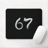 Grappige Zes Zeven 6 7 Meme 67 Ontwerp Spook Hallo Muismat (Met muis)