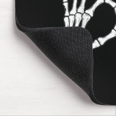 Grappige Zes Zeven 6 7 Meme 67 Skelet Hand Hallowe Muismat (Hoek)