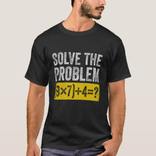 Grappige zes zeven 6 7 meme basisonderwijs wiskund t-shirt