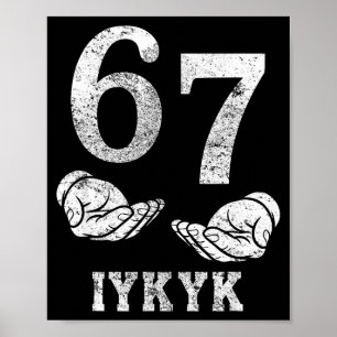 Grappige zes zeven 6 7 meme g alpha slang als je w poster