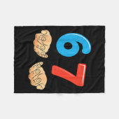 Grappige Zes Zeven 6 7 Meme Gen Alpha Jargon 67 Ha Fleece Deken (Voorkant (Horizontaal))